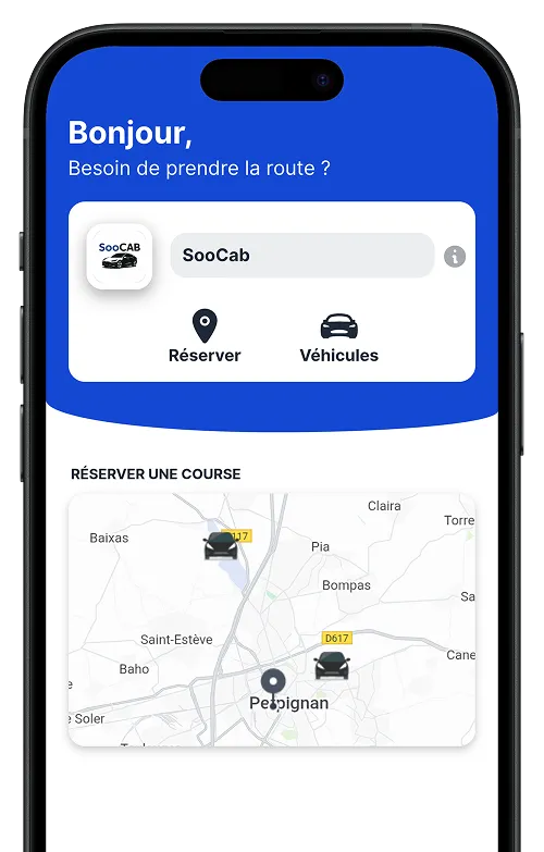 Mockup de l'application SooCAB